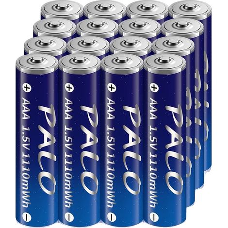 Batería recargable AAA, carga USB, batería de larga duración, color rojo. (1/2)