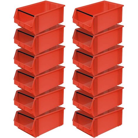 BRB 12 X Boîte Vision "Classic FB 2T portable avec tige, LxLxH 510/450 x 300 x 200 mm, capacité 27 L, rouge (1/2)