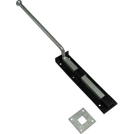 Monkey Tail Drop Down Bolt 24" Black (Heavy Duty Garage Door)