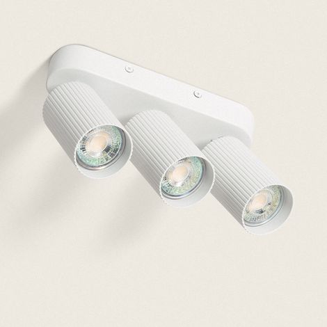 Aplique de Techo Aluminio Aritz 3 Foco Blanco