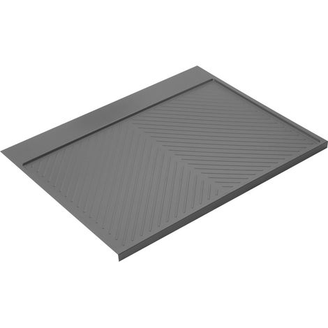 Emuca Schutz für Böden von Küchenmöbeln Modell Sink, M80, 767x580mm, Brettstärke 16mm, schneidbar, Kunststoff, Anthrazitgrau