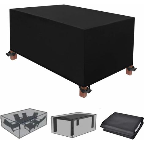 L&H-Cfcahl – Housse de protection pour table de jardin 115x115x70cm – Tissu oxford imperméable – Résistant aux UV et au froid – Cordon de serrage ajustable (1/5)