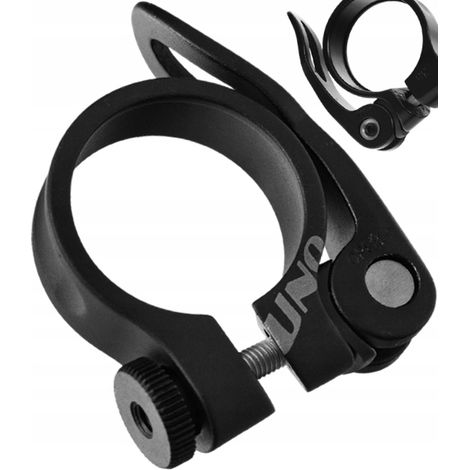 Abrazadera de tija de sillín UNO QR 34,9 mm negro mate (1/3)