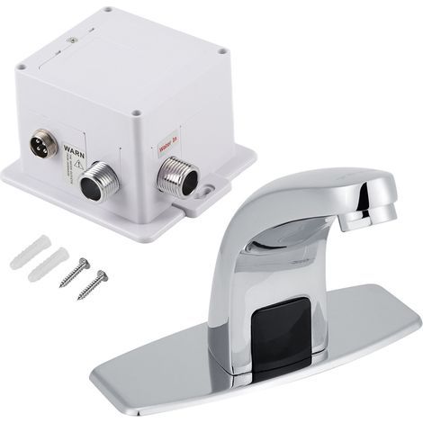 Grifo automático con sensor infrarrojo, para cocina, baño, fregadero, grifo de agua fría con caja de control.