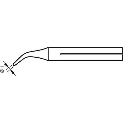 Pointe à souder C05D 1mm courbe pour 14ST de JBC