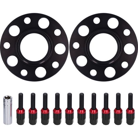 Kit d'entretoise de roue de 20 mm, adaptateur centré de cosse forgée de remplacement pour série 1 116d 118d 120i 130i 2004-2013 noir (1/5)