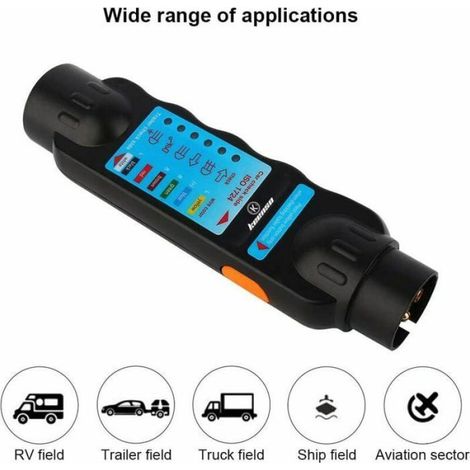Testeur De Remorque - 7 Broches 12 V - Pour Diagnostic Câblage Voiture Et Remorque - Outil De Test Circuit Électrique - 1 Pièce (1/4)
