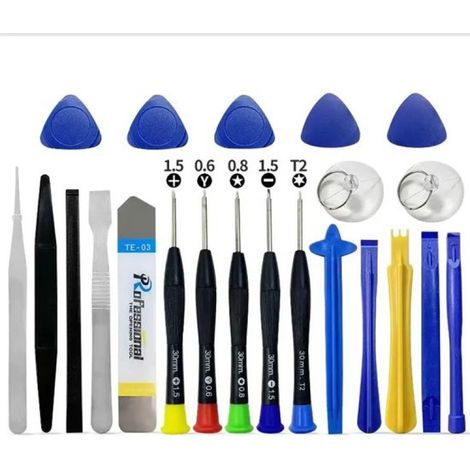 Kit de réparation pour smartphones – Outils de précision pour iPhone, Android, iPad et ordinateurs portables – Outils d'ouverture avec tournevis et pinces à épiler (1/2)