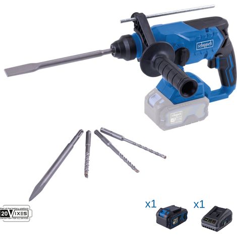 Dubelschrauber 20V Akku 4.0Ah und Ladegerat ixes Scheppach bc-rhd230-x