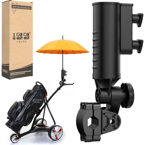 10L0L Support Universel de Parapluie de Golf pour Chariot, Stable et sûr, résistant au Vent sans se briser, adapté aux bicyclettes/Jouets/chaises roulantes(Old/amélioré Base hexagonale en Aluminium (1/5)