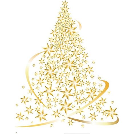 Lot de 2 Autocollants statiques en forme d'arbre de Noël pour mur, fenêtre, porte, vitrine (1/5)