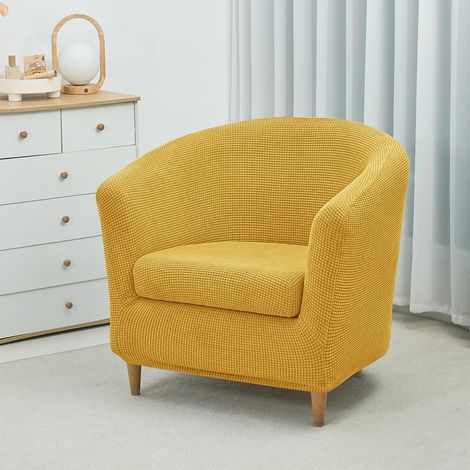Extensible Couverture Canapé 1 Place Housse Chaise de Baignoire avec Housse de Coussin Lavable pour Salon Hôtel (1/5)