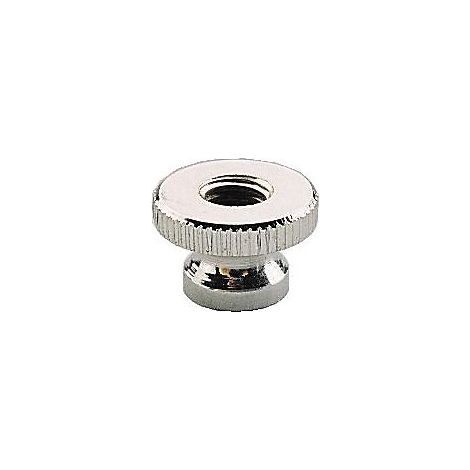 Écrous moletés laiton chromé, diamètre 6 mm, sachet de 10 pièces