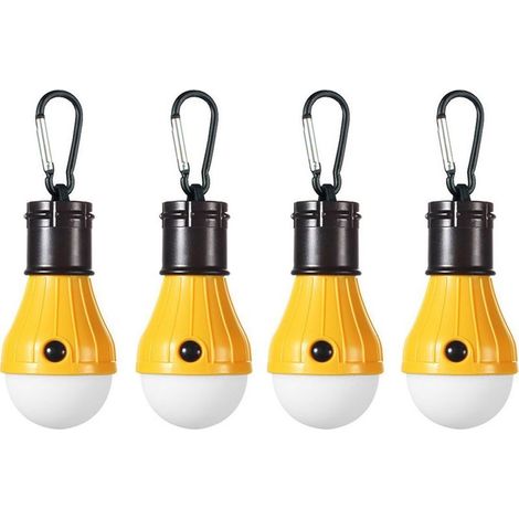 Lights of portable tent LED lights of tent 4Packaging individual with hook lamp of emergency hurricane, carabiner yellow (1/5)