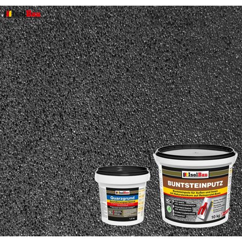 IsolBau Set Intonaco per Mosaico Mosaikputz BP100 10kg + Primer al Quarzo Quarzgrund 1,5kg (1/2)