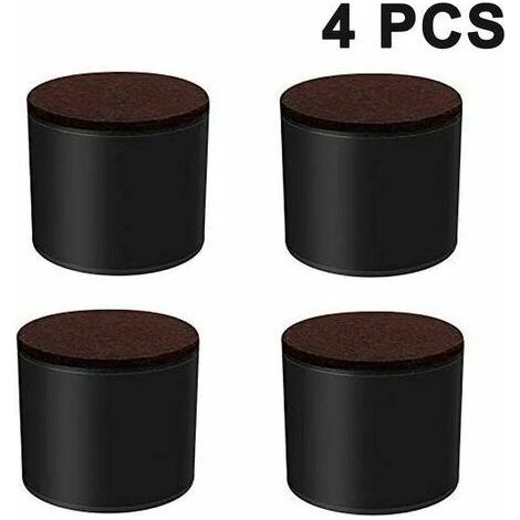 TEOPZ Lot de 4 rehausseurs de table Homecare ronds noirs DOPA 40 x 52 mm (1/4)