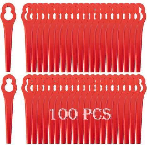 Lot de 100 Lames de Rechange compatibles avec Coupe-Bordure Einhell sans Fil - Lame en Plastique pour débroussailleuse Einhell (1/5)