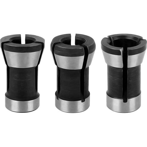 Set di 3 adattatori per mandrino a pinza da 6 mm/6,35 mm/8 mm per mandrini a pinza per trapani e fresatrici (1/4)