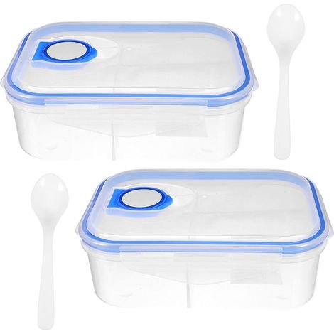 Boîte à lunch Bento portable 2 compartiments, capacité de 800 ml (1/5)