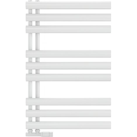 Termoarredo da bagno Luxrad Oval E 86,2x50 cm attacco inferiore bianco 341W