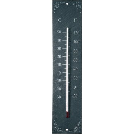 Thermomètre schiste classique - l 10 cm x H 45 cm - Livraison gratuite (1/3)