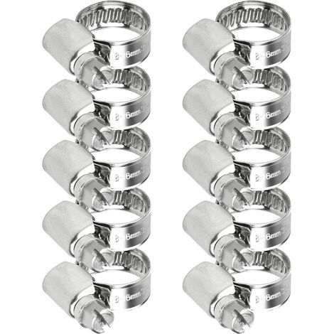 Collier De Serrage - Acier Inoxydable 304 - Pour Tuyau Ou Câble - Diamètre 10 À 16 Mm - Lot De 10 Pièces (1/5)