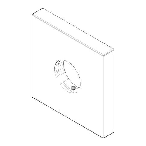 DORNBRACHT Rosette ERSATZTEILE 092798003 60 x 60 x 9 x D. 24 mm Chrom, 092798003-00