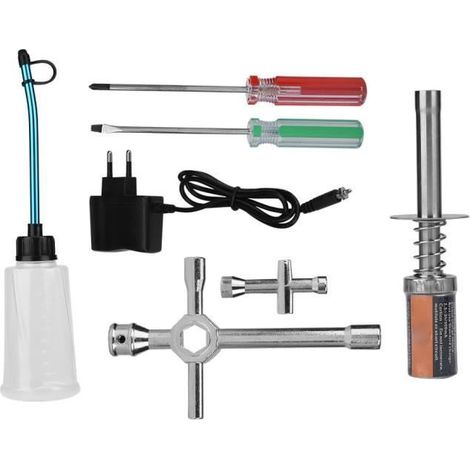 ARAMOX démarreur à préchauffage Kit de démarrage RC Nitro allumeur de bougie de préchauffage avec chargeur voiture de Buggy de (1/4)