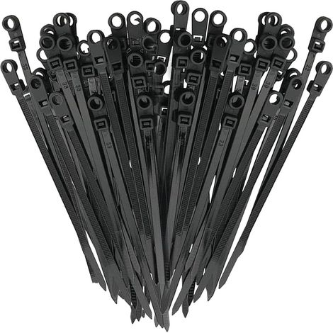 Attaches de câble réutilisables pour une utilisation robuste - Attaches à fermeture éclair amovibles Attaches métalliques réutilisables réglables de 100 pièces - Attaches de câble multi-usages (1/5)