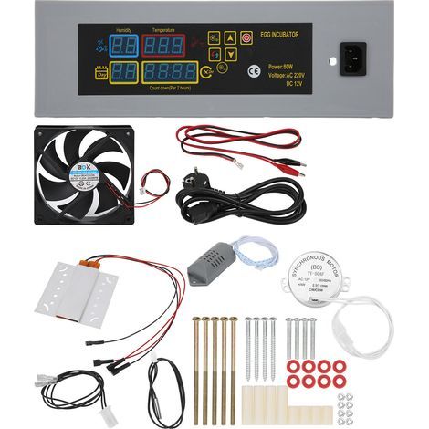 HTMC7 DIY Mini Incubator Contrle de la température et tourneur d'ufs automatique Digital Poultry Incubator220V EU Plug. (1/5)