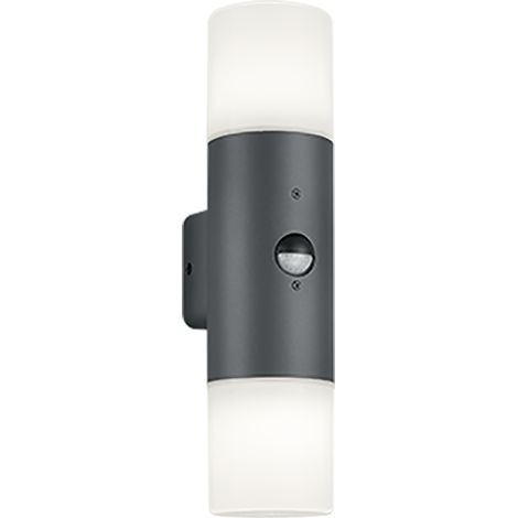 TRIO LEUCHTEN HOOSIC APPLIQUE MURALE EXTÉRIEURE EN ALUMINIUM ANTHRACITE/BLANC