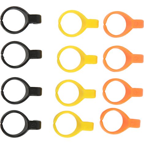 12 Anneaux de Coupe Colorés en Plastique pour Couture, Création de Bijoux, Patchwork et Travaux d'Aiguille (1/5)