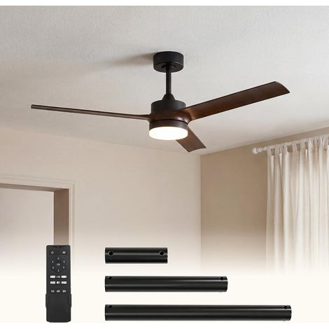 Tribesigns Ventilatore da soffitto moderno da 132 cm con luce e telecomando, luce LED regolabile, motore reversibile, silenzioso, ventilatore a 3 pale per soggiorno, camera da letto e cucina (1/5)