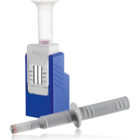 Dräger DrugCheck 3000  1 test salivaire de stupéfiant à usage unique  Détecte jusqu'à 6 drogues : cocaïne, opiacés, amphétamine, MDMA, benzodiazépines, cannabis (THC)  Examen de l’effet actuel
