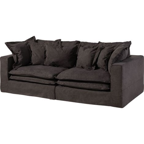 SYLT Divano 2 posti - stoffa / verde scuro 238x117x90 (1/3)