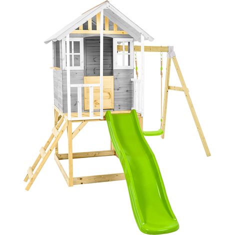 Zwerkules Valli 2  Maison sur pilotis pour enfants avec toboggan