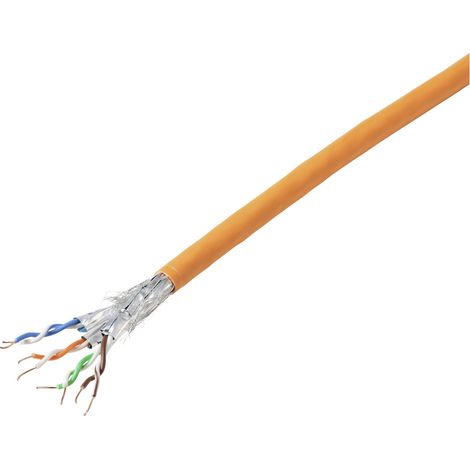 TRU COMPONENTS Netzwerkkabel CAT 7a S/FTP 4 x 2 x 0.26 mm² CPR-Dca zertifiziert Orange 305 m
