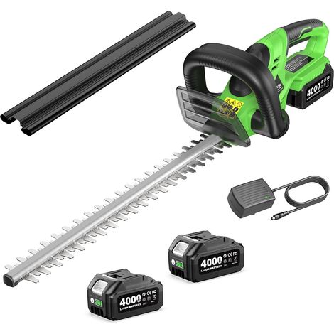 Taille Haie Batterie: Taille Haies Électrique avec Lame Double De 56 cm, 2×4,0 Ah Batteries, Puissance De 600 W, Puissant pour La Taille De Haies Et D’arbustes (1/5)