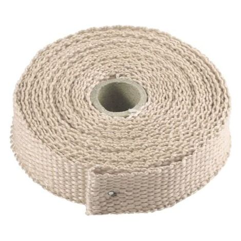 Ruban isolant en alliage de titane 5 m x 2,5 cm, pour tuyau d'échappement, collecteur d'échappement, acier inoxydable noir avec 4 attaches, marron (1/5)