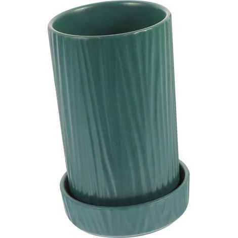 Porte-couverts en céramique - Porte-ustensiles de cuisine pour cuillères, fourchettes et baguettes - Récipient de bureau pour garder la table bien rangée et la cuisine propre 14 x 8 cm (1/5)