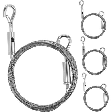 SHINEOFI Lot de 4 cordons suspension en acier inoxydable pour cadres (1/5)