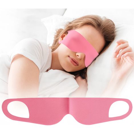 Druckfreie Schlafmaske – Diese leichte und atmungsaktive Verdunkelungsmaske mit elastischen Ohrschlaufen eignet sich für alle Schlafpositionen. Die weiche und bequeme schwarze Maske ist ideal für akti