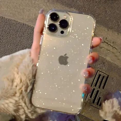 Luxuriöse, stoßfeste, transparente Glitzer-Handyhülle, kompatibel mit iPhone 16, 15, 14, 13, 12, 11 Pro Max Plus, Mini X, XR, XS und 16e. Weicher TPU-Schutz. (1/5)