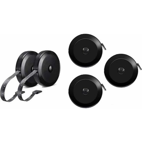 Mètre ruban souple - Lot de 5 mètres ruban extensibles avec boutons pour la couture, la prise de mesures corporelles, la confection de vêtements et la perte de poids (1,5 m). (1/4)