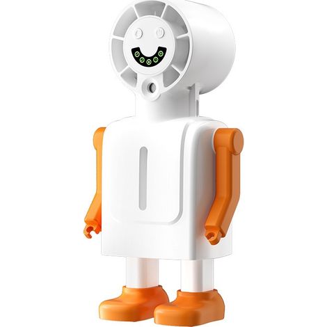 Ventilateur brumisateur robot écran digital rechargeable 4 vitesses turbo portable cou et bureau (1/4)