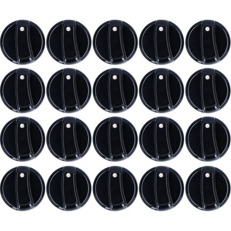 20 pièces Boutons de Commande Universels 8mm pour Cuisinière à Gaz, Four à Micro-ondes et Chauffe-eau en ABS (1/5)
