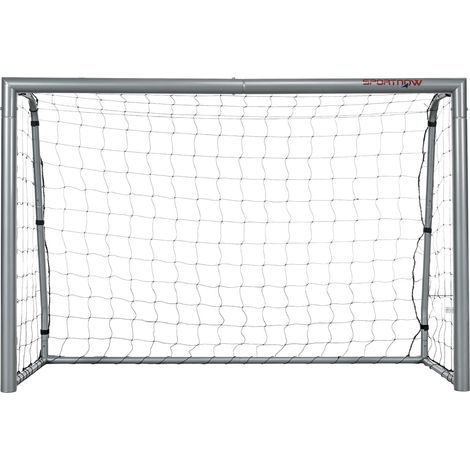 Porta da Calcio con Viti e Picchetti inclusi 240x85x160 cm in PE e Metallo Grigio (1/5)