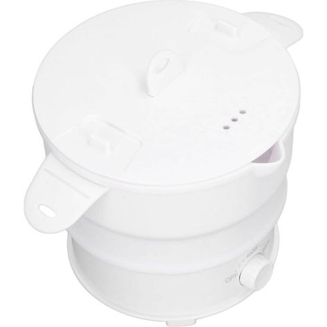 Ulisem Marmite électrique multifonction 800 W 1,2 L, Cuisinière électrique de voyage portable, Mini cuiseur vapeur pliable, Convient pour la cuisson de nouilles, de fondue chinoise ou pour cuire à la