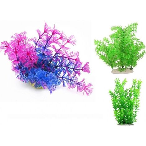 Plantes Colorées 40 Cm De Haut Ornement Artificiel Décorations D'aquarium Mobilier