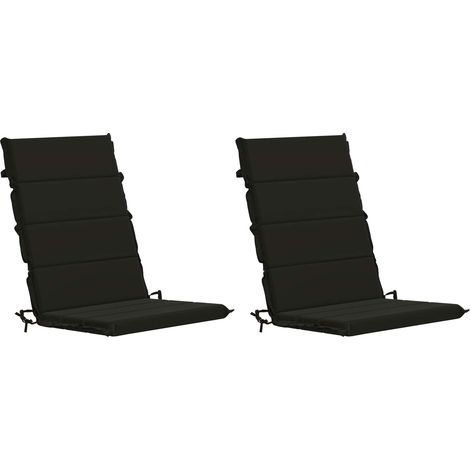 Hochlehner-Auflage GEMERT 2 stk. 100 % Polyester Schwarz vidaXL (1/5)